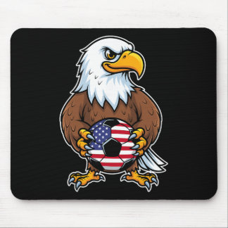 Tapis De Souris American Eagle Holding Soccer Ll Joueur _1