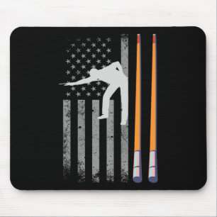 Tapis De Souris American Flag Billiard Pool Player 4 juillet Us