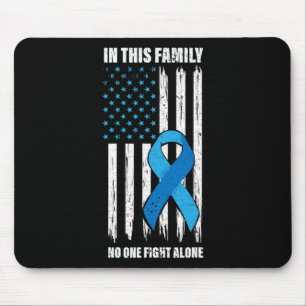 Tapis De Souris American Flag Diabetes Support Type 1 Blue Ribbon