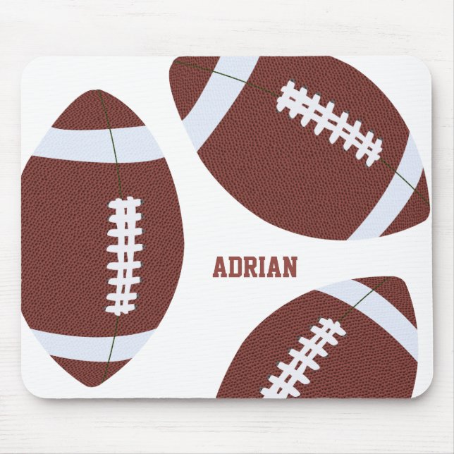Tapis De Souris American Football Gridiron Ball Personnalisé (Devant)