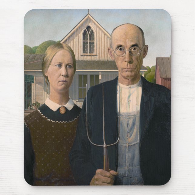 Tapis De Souris American Gothic : Vie rurale pauvre paysan (Devant)