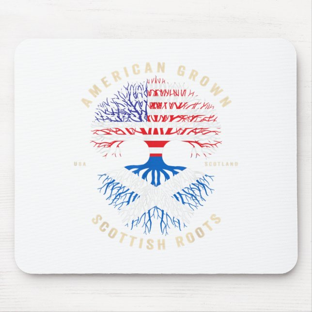 Tapis De Souris American Grosse Avec Des Racines Écossaises - C'Es (Devant)