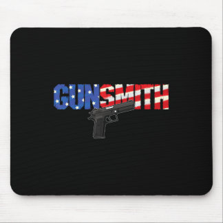 Tapis De Souris American Gunsmith Patriot Usa Flag Retro Style Gun