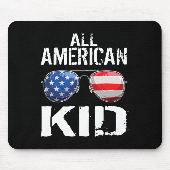 Tapis De Souris American Kid 4 Of July Boys Patriotic Teens Kids (Devant)