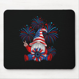 Tapis De Souris American Patriotic Gnome Usa Independence Day 4e