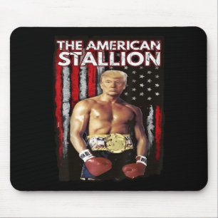 Tapis De Souris Amérique Boxer Trump Rocky Trump mème Trump 2024,