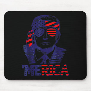 Tapis De Souris Amérique cool Trump heureux 4 juillet Trump Amériq