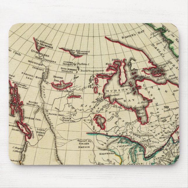 Tapis De Souris Amérique du Nord avec des frontières définies (Devant)