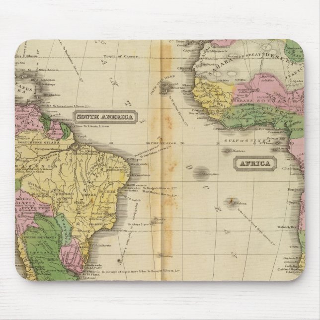 Tapis De Souris Amérique du Sud, Afrique (Devant)