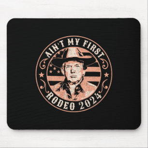 Tapis De Souris Amérique soutient Trump Cow-boy Rodeo Élection 202