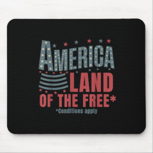 Tapis De Souris Amérique Terre De La Liberté Patriotique 4 Juillet