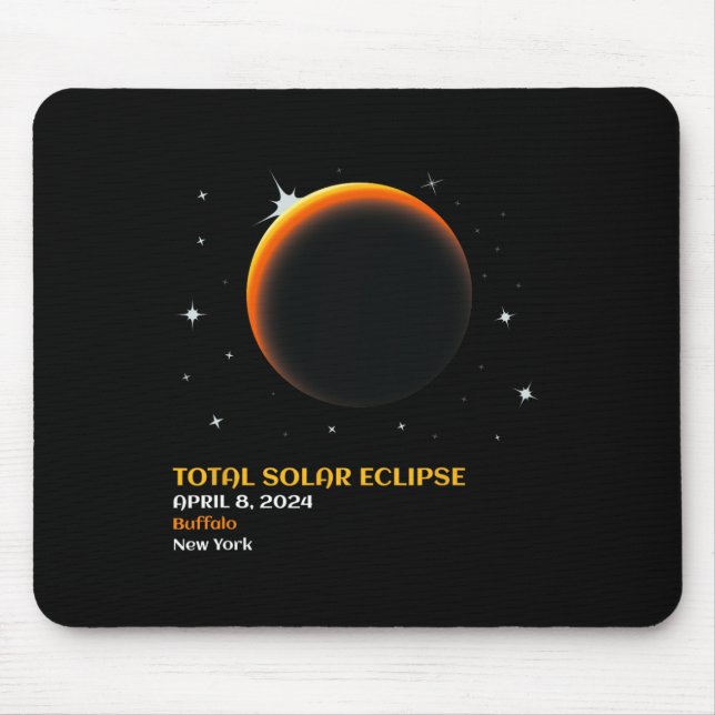 Tapis De Souris Amérique Totalité 04 08 24 Total Éclipse Solaire 2 (Devant)
