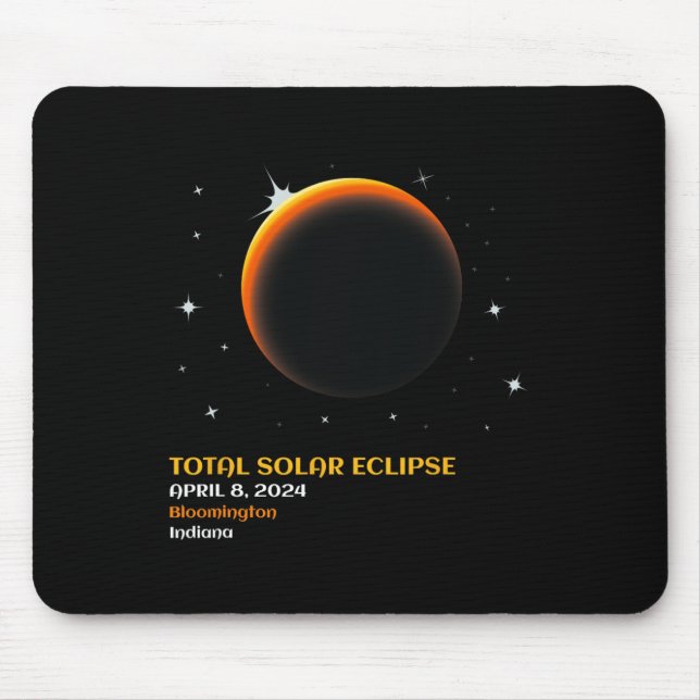 Tapis De Souris Amérique Totalité 04 08 24 Total Éclipse Solaire 2 (Devant)