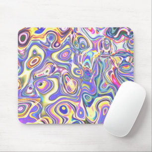 Tapis De Souris Amethyst Multicolor Art Abstrait Amoeba