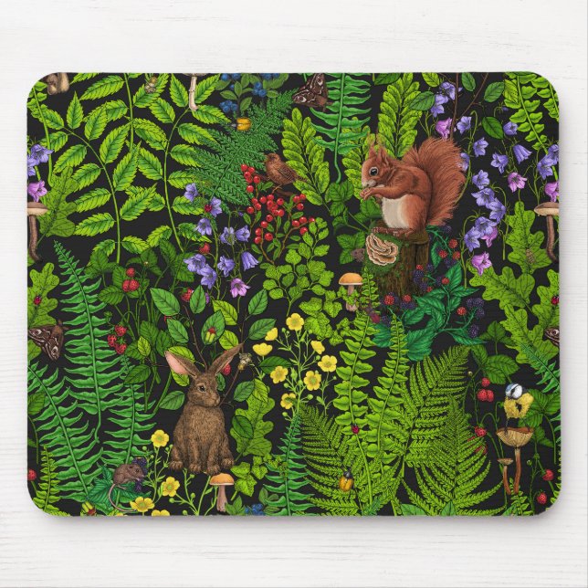 Tapis De Souris Amimies et plantes des bois (Devant)
