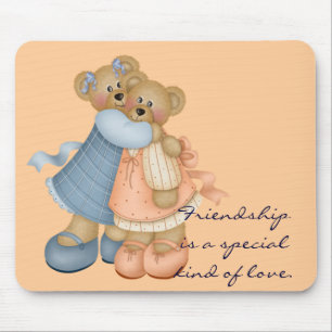 Tapis De Souris Amis 3 d'ours - l'amitié est