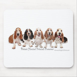 Tapis De Souris Amis de Basset Hound pour toujours