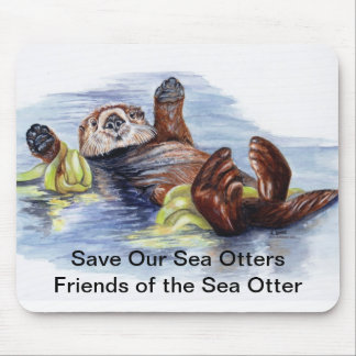 Tapis De Souris Amis de la loutre de mer Mousepad