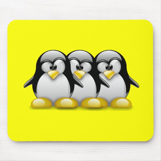 TAPIS DE SOURIS AMIS DE PINGOUIN DE LINUX TUX (Devant)