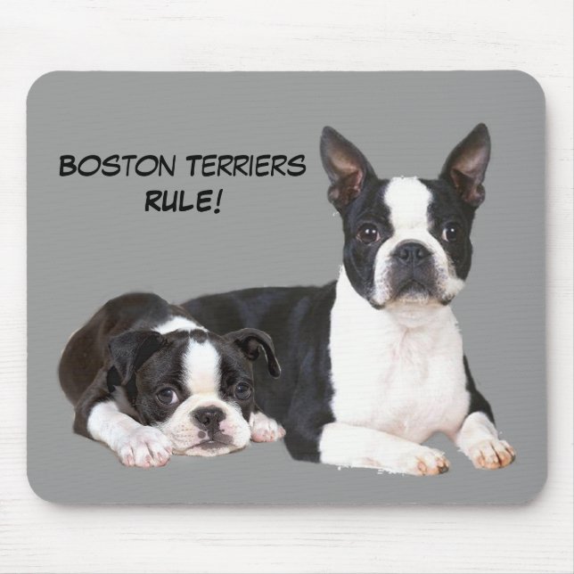 Tapis De Souris Amis Mousepad de Boston Terrier (Devant)