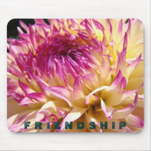 Tapis de souris Amitié Fleur de Dahlia rose Jardin