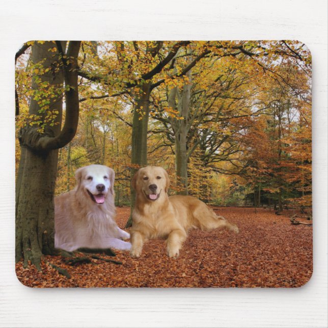 Tapis De Souris Amitié Mousepad de golden retriever (Devant)