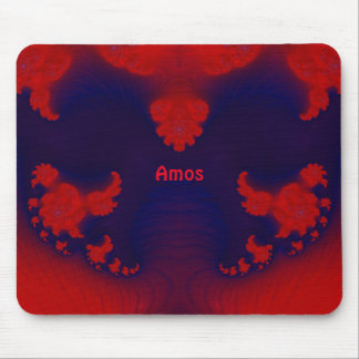 Tapis De Souris AMOS ~ Pad de souris rouge et bleu