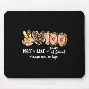 Tapis De Souris Amour 100 Jours De L'École Léopard Bus Moniteur Vi