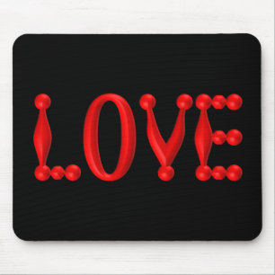 Tapis De Souris AMOUR 3D rouge