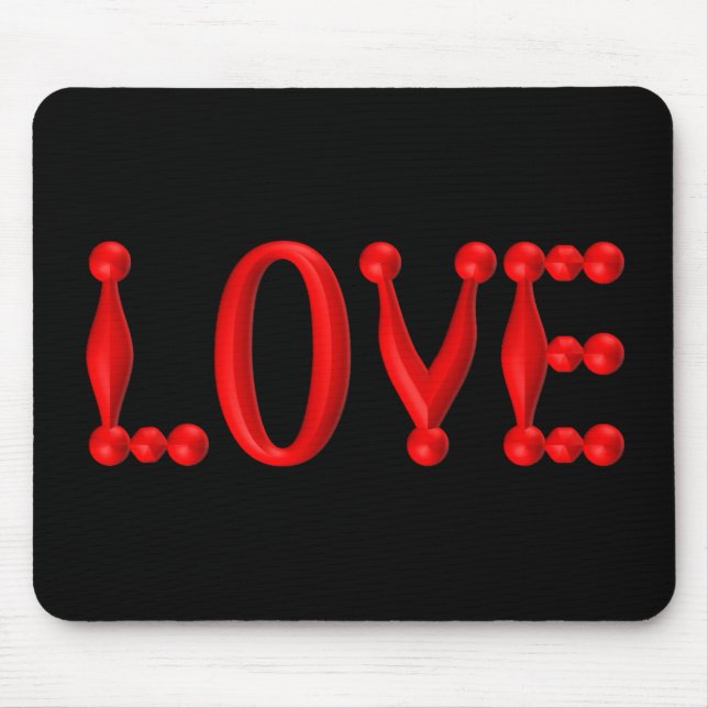 Tapis De Souris AMOUR 3D rouge (Devant)