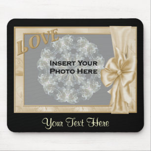 Tapis De Souris Amour Cadre élégant Ajouter Photo Mousepad
