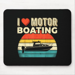 Tapis De Souris Amour capitaine de bateau à moteur ponton lac