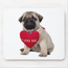 Amour Carlin Chien coquelicot avec Mousepad de coe