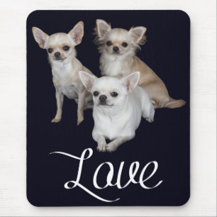 Tapis De Souris Amour Chihuahua Chiot Mousepad