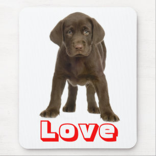 Tapis De Souris Amour Chocolat Brown Labrador Retriever Puppy Dog