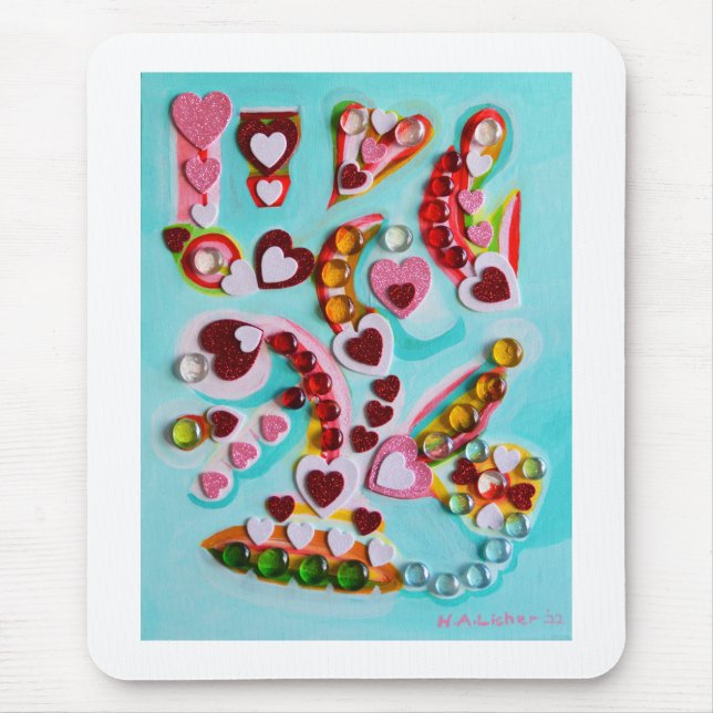 Tapis De Souris Amour coeur art (Devant)