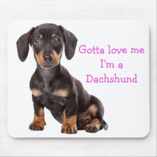 Tapis De Souris Amour Dachshund Chien Chien Coquelicot Ordinateur