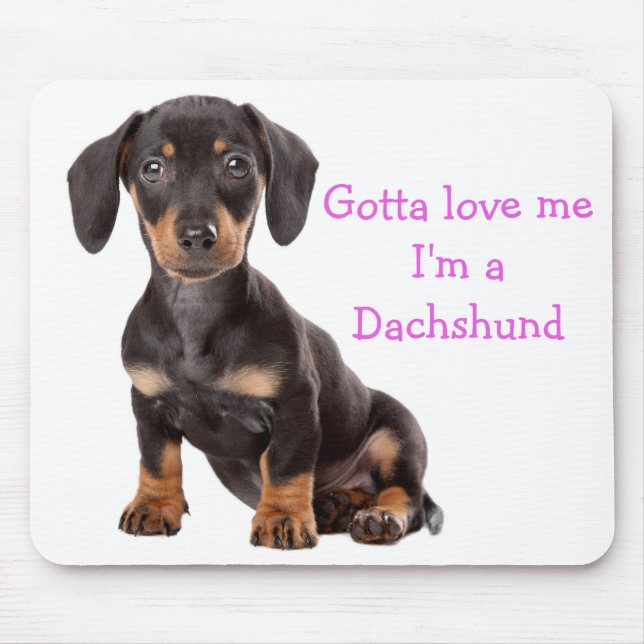 Tapis De Souris Amour Dachshund Chien Chien Coquelicot Ordinateur  (Devant)
