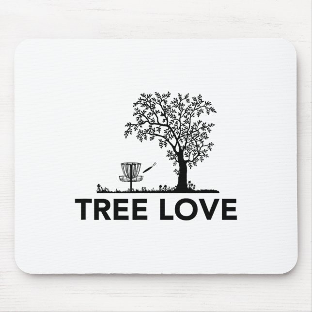 Tapis De Souris Amour d'arbre de disque-golf  (Devant)