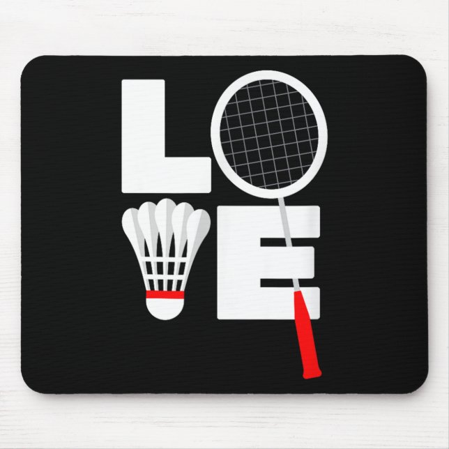 Tapis De Souris Amour de badminton  (Devant)