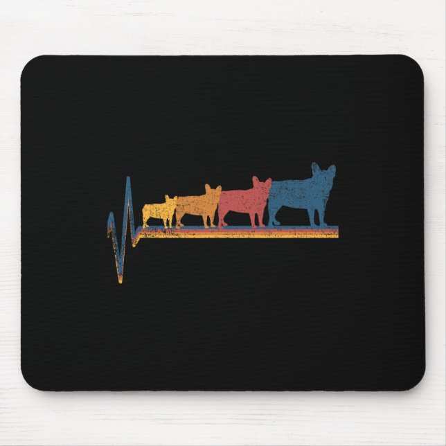 Tapis De Souris Amour de Bulldog (Devant)