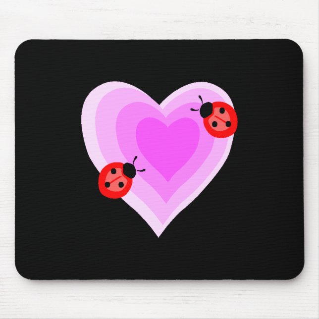 Tapis De Souris Amour de coccinelle (Devant)