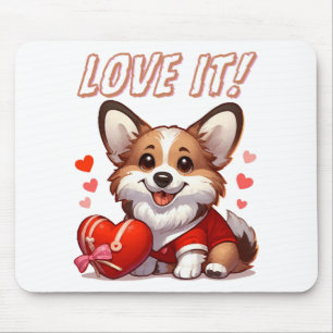 Tapis De Souris Amour de Corgi Mignon