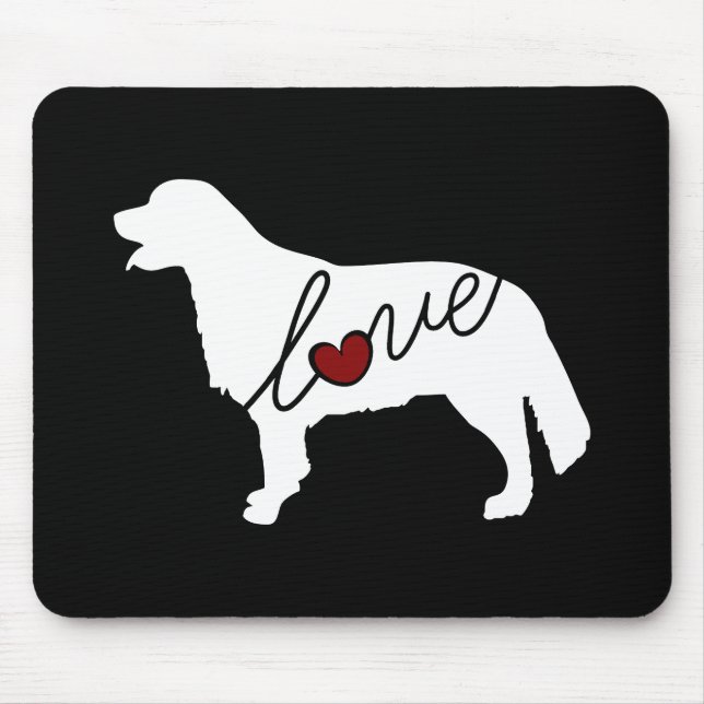Tapis De Souris Amour de golden retriever (Devant)
