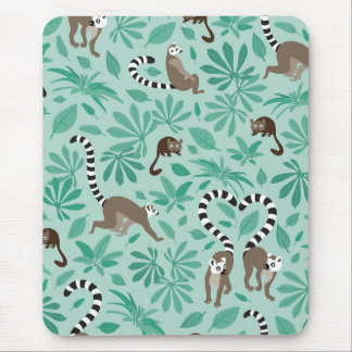 Tapis De Souris Amour de lémurien pour les feuilles de menthe