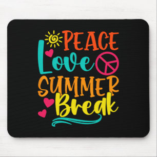Tapis De Souris Amour De Paix Drôle Et Pause Été Vacay Vibes Plage