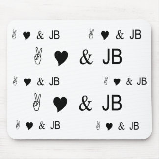 Tapis De Souris Amour de paix et JB