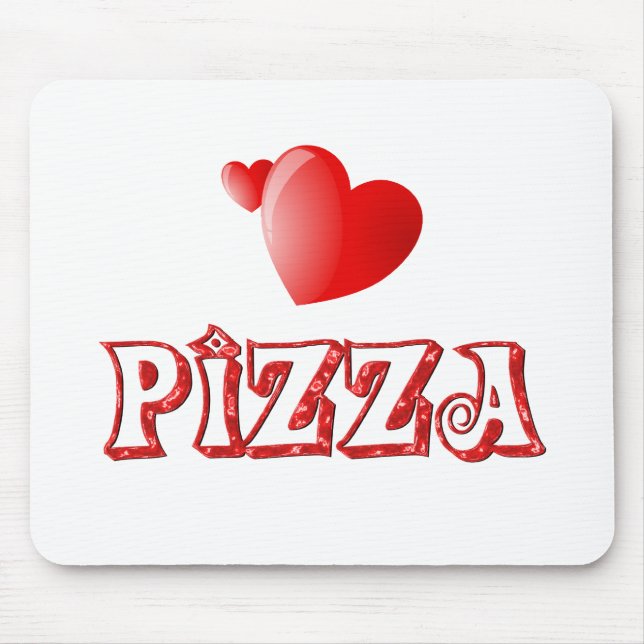 Tapis De Souris Amour de pizza (Devant)