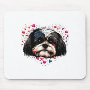 Tapis De Souris Amour de Shih Tzu Cœur pour la Saint-Valentin sur
