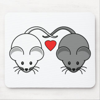 Tapis De Souris Amour de souris de bois d'ébène et d'ivoire